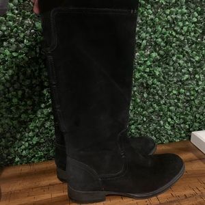 Vera Wang Vero Cuoio Italian Black Suede Boots 6.5